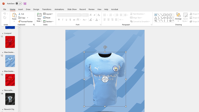 3D Object Animation Premier League Team Shirt