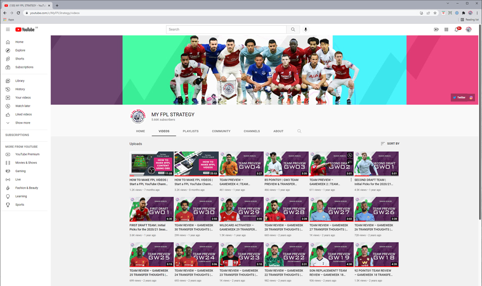 My FPL Strategy | YouTube Channel