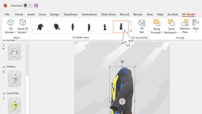 3D Object Animation Premier League Goalkeeper Shirt