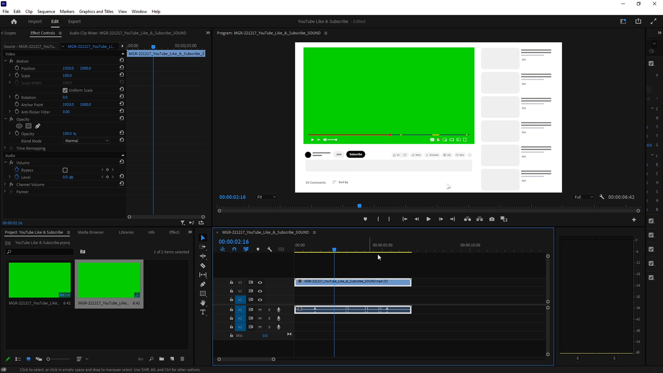 Remove Green Screen - Step 01
