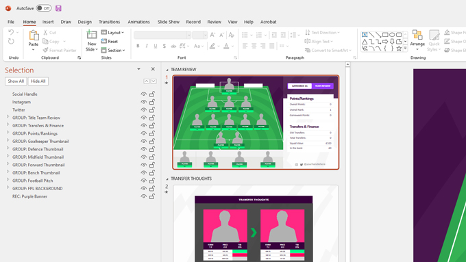 MS PowerPoint Selection Pane