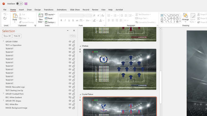 MS PowerPoint Organised Layers