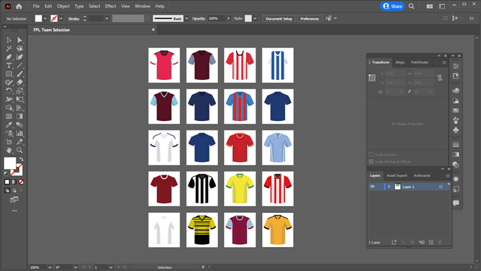 Vector Premier League Team Kit
