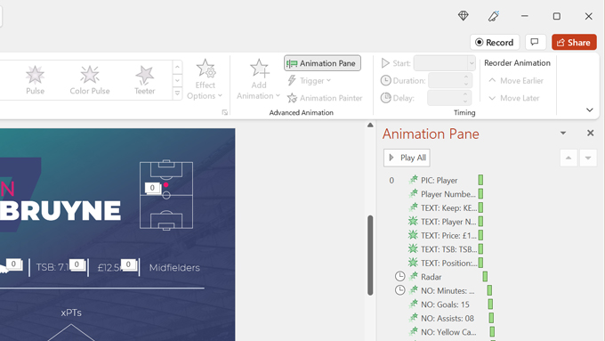 MS PowerPoint Animation Pane