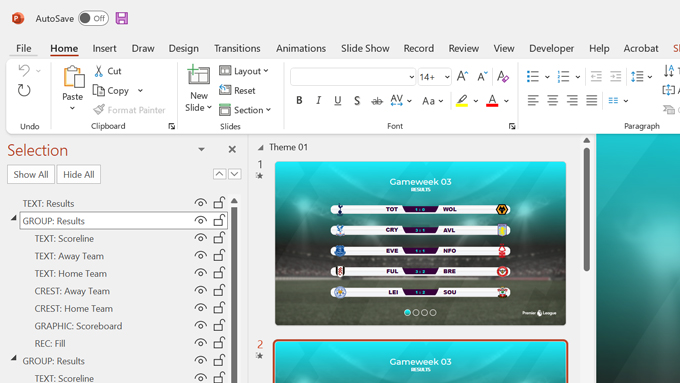 MS PowerPoint Selection Pane